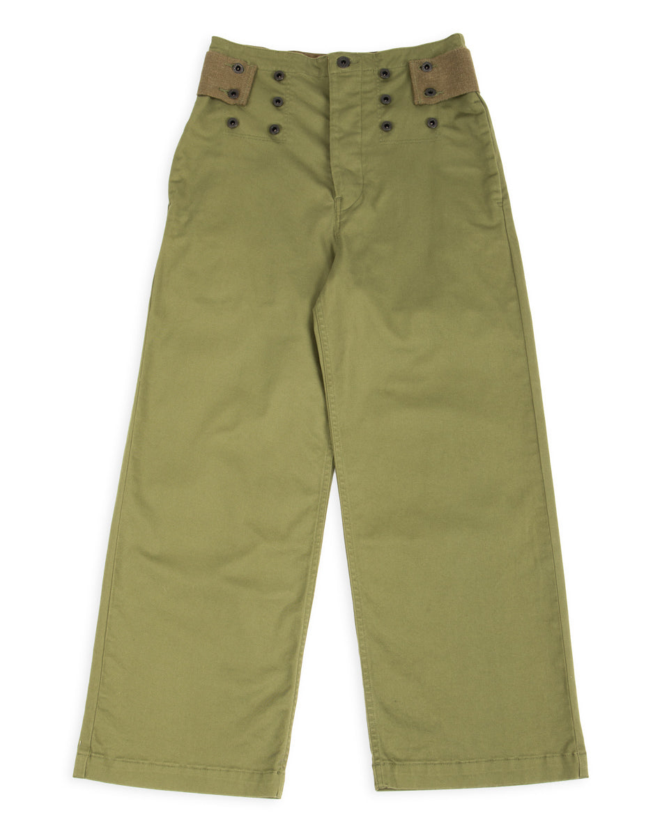 Kapital Stretch Chino TWIGGY 7-Stars Suspender Pants - Khaki - Standard & Strange