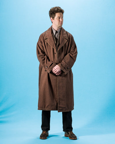 Kapital Twill Aging-Wool CAVALIER Coat - Brown - Standard & Strange