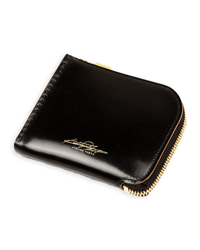 Rolling Dub Trio L Wallet - Black Rocado Cordovan - Standard & Strange