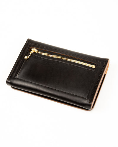 Rolling Dub Trio Middle Trucker Wallet - Black Maryam Horsebutt - Standard & Strange