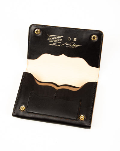 Rolling Dub Trio Middle Trucker Wallet - Black Maryam Horsebutt - Standard & Strange