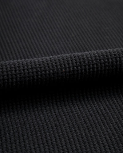 The Real McCoy's Waffle Thermal Shirt S/S - Black - Standard & Strange