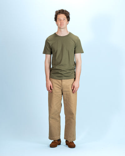 Merz b. Schwanen 1950s Lightweight Loopwheeled Tee - Army - Standard & Strange