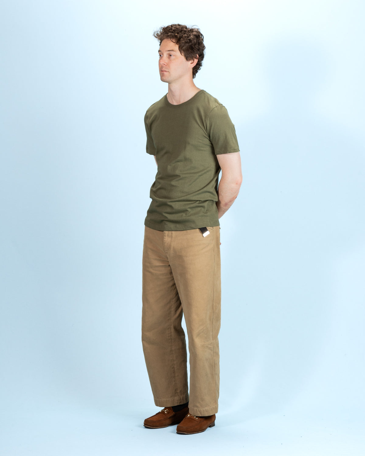 1950s Lightweight Loopwheeled Tee - Army