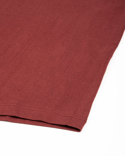 1950s Lightweight Loopwheeled Tee - Burgundy