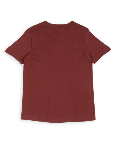 1950s Lightweight Loopwheeled Tee - Burgundy