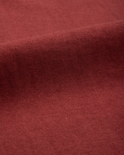 1950s Lightweight Loopwheeled Tee - Burgundy