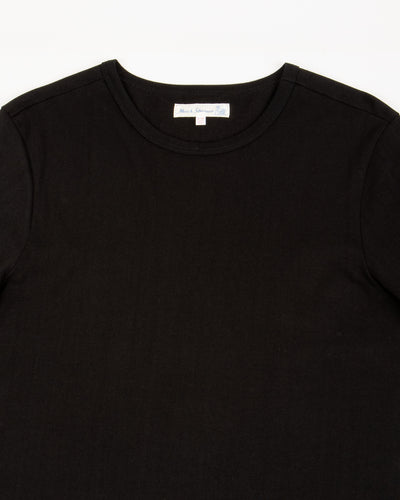 Merz b. Schwanen 1950s Lightweight Loopwheeled Tee - Deep Black - Standard & Strange