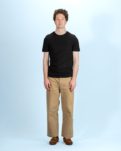 Merz b. Schwanen 1950s Lightweight Loopwheeled Tee - Deep Black - Standard & Strange