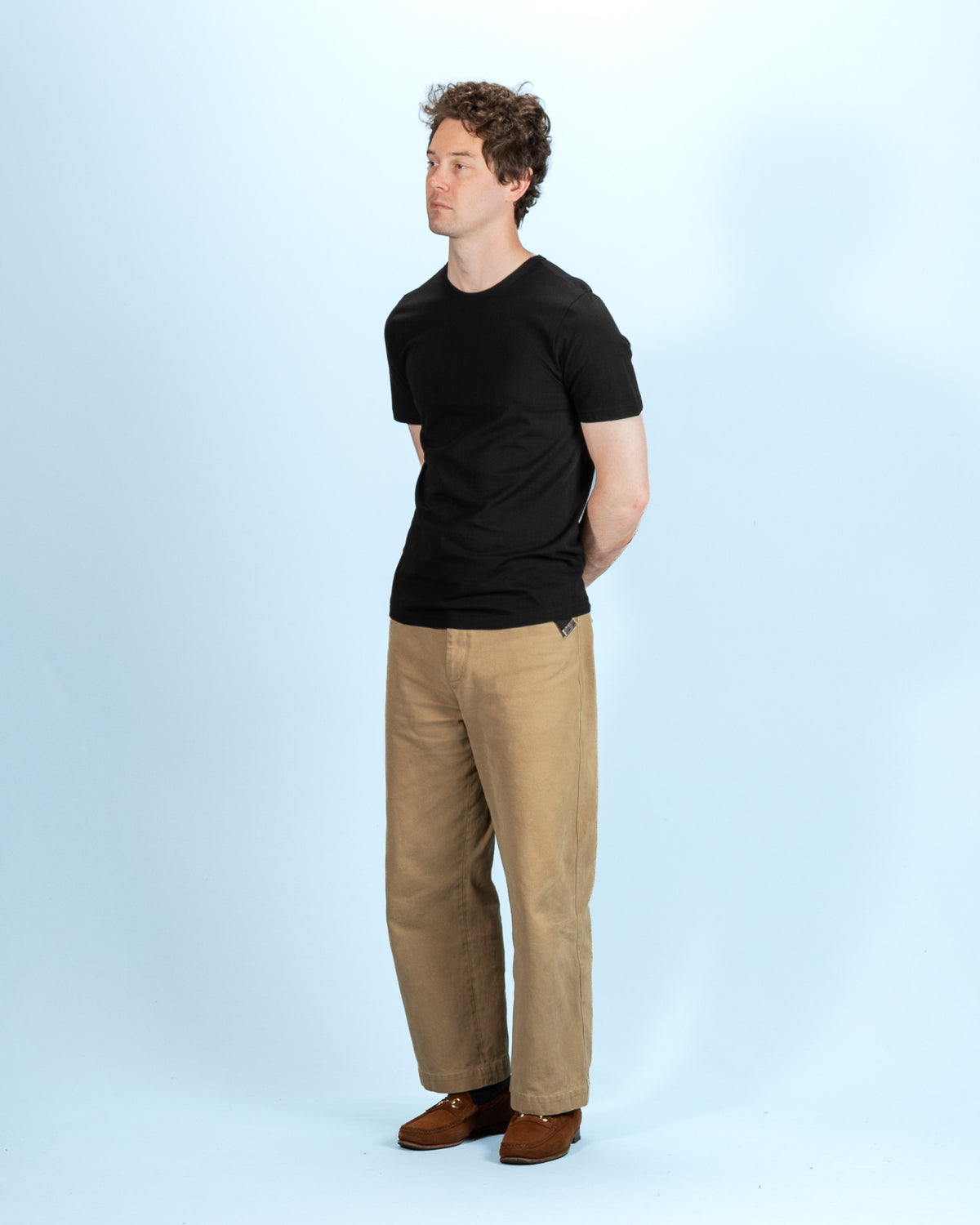 1950s Lightweight Loopwheeled Tee - Deep Black