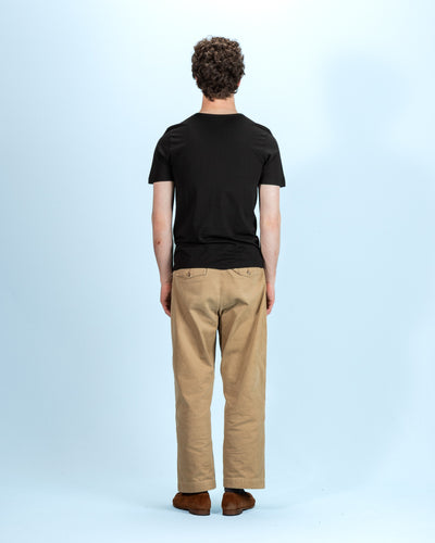 Merz b. Schwanen 1950s Lightweight Loopwheeled Tee - Deep Black - Standard & Strange