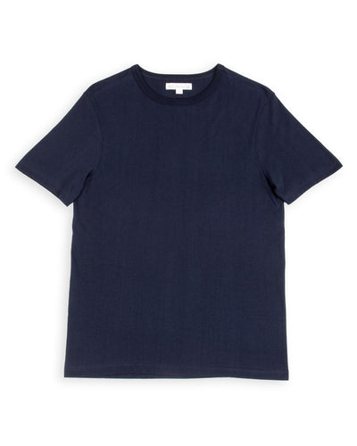 Merz b. Schwanen 1950s Lightweight Loopwheeled Tee - Ink Blue - Standard & Strange