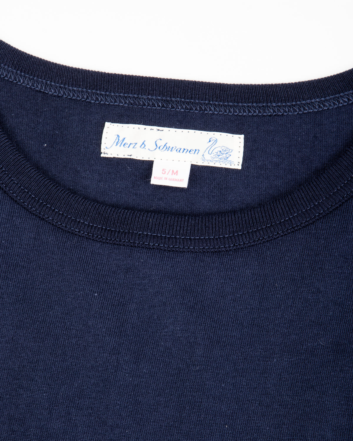 Merz b. Schwanen 1950s Lightweight Loopwheeled Tee - Ink Blue - Standard & Strange
