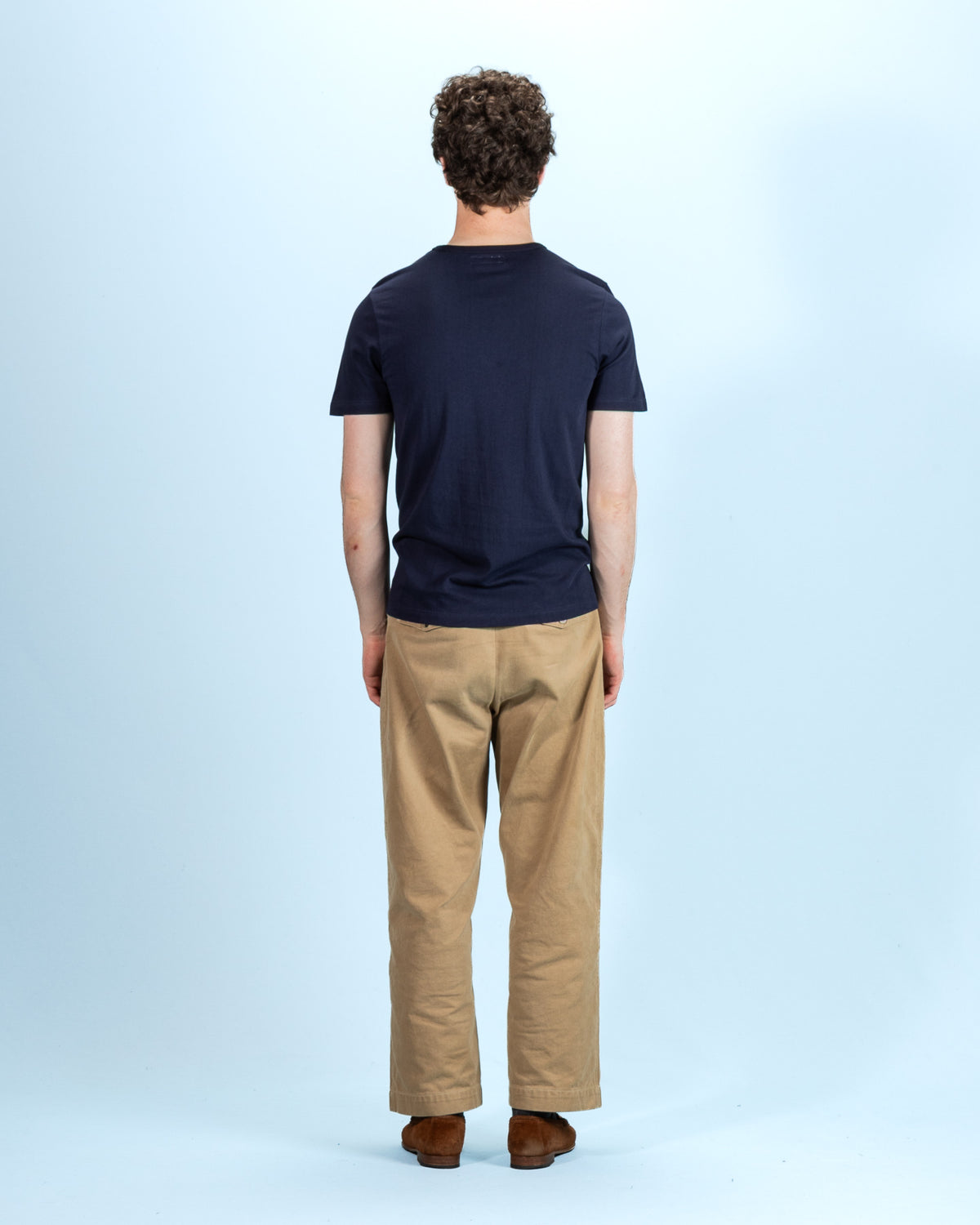 Merz b. Schwanen 1950s Lightweight Loopwheeled Tee - Ink Blue - Standard & Strange