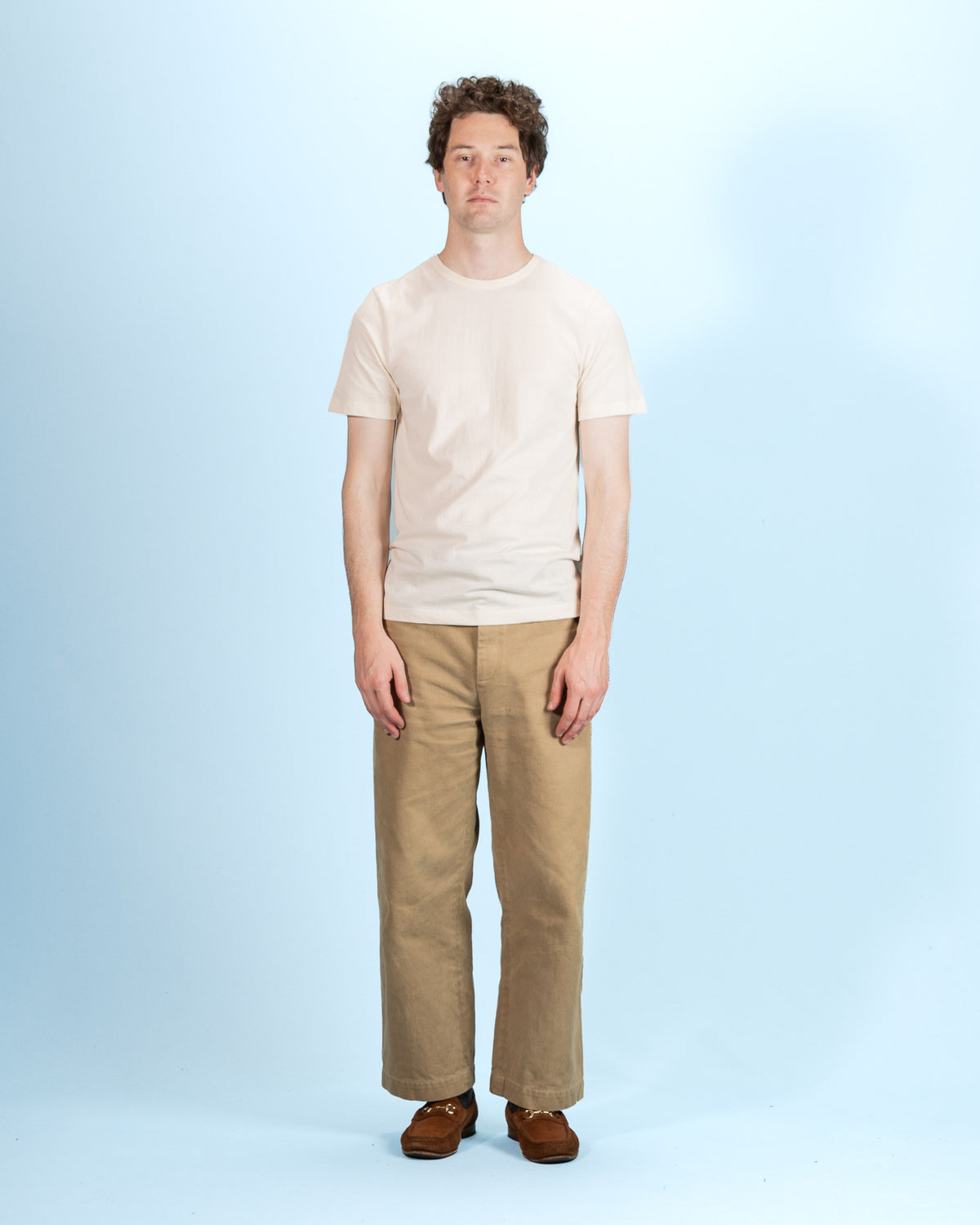 1950s Lightweight Loopwheeled Tee - Nature