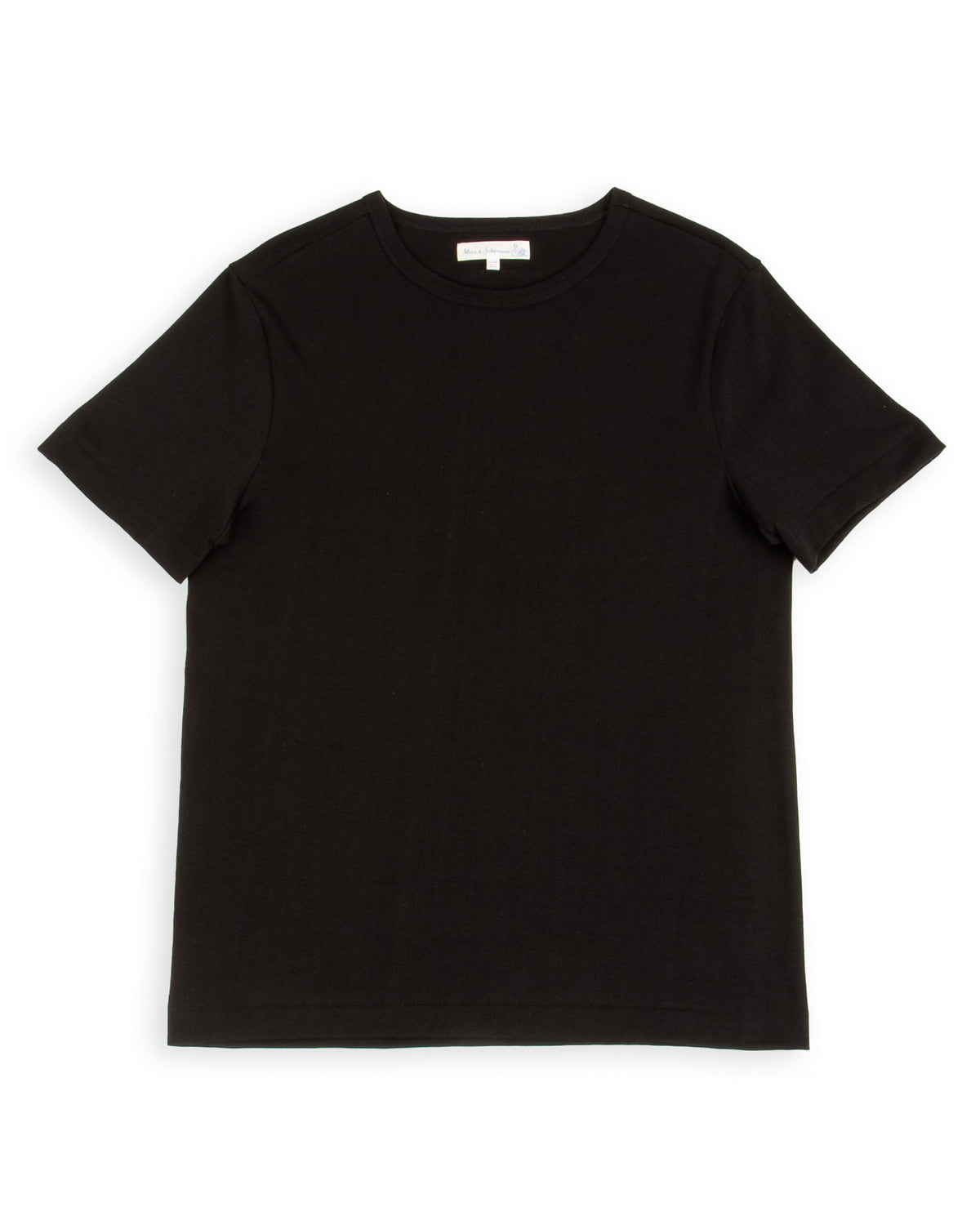 215 Loopwheeled Classic Fit Midweight Tee - Deep Black