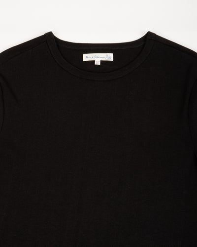 215 Loopwheeled Classic Fit Midweight Tee - Deep Black