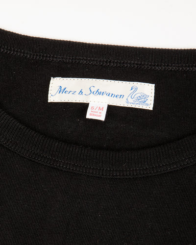 215 Loopwheeled Classic Fit Midweight Tee - Deep Black