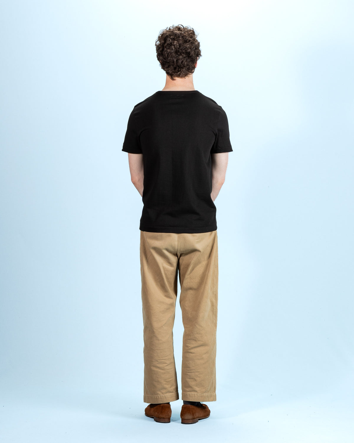 215 Loopwheeled Classic Fit Midweight Tee - Deep Black