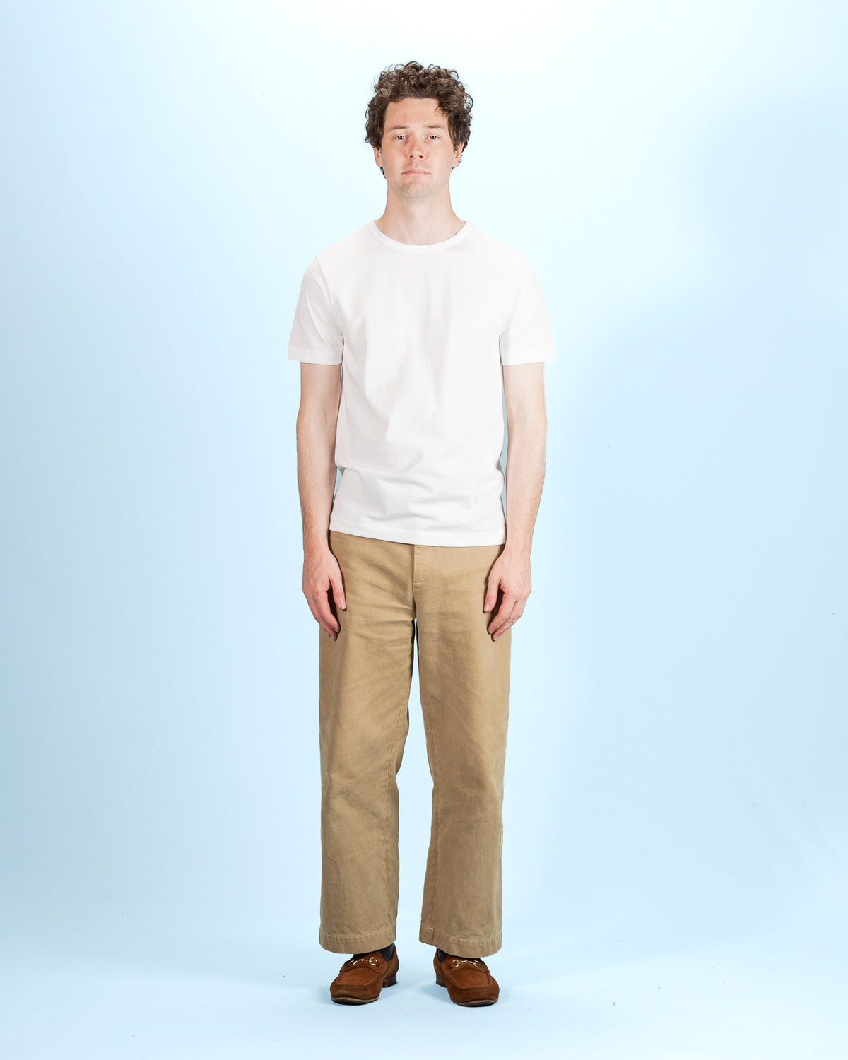 215 Loopwheeled Classic Fit Midweight Tee - White