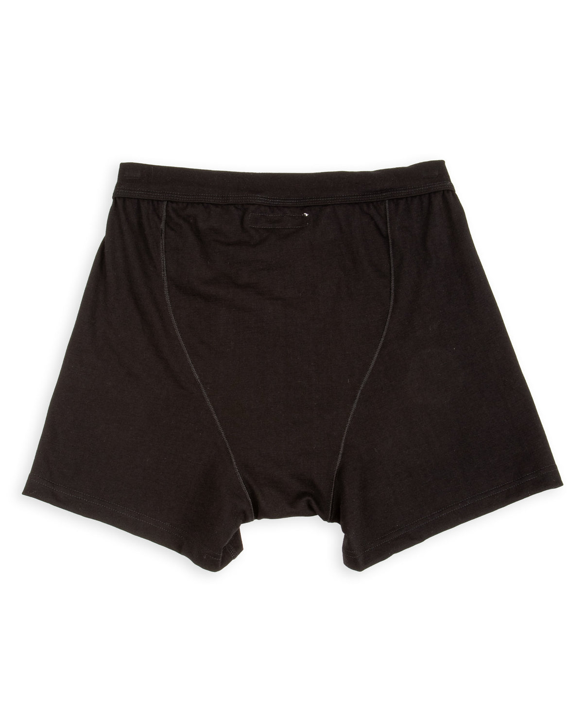 255 Loopwheeled Mid-weight Button Fly Boxer - Deep Black