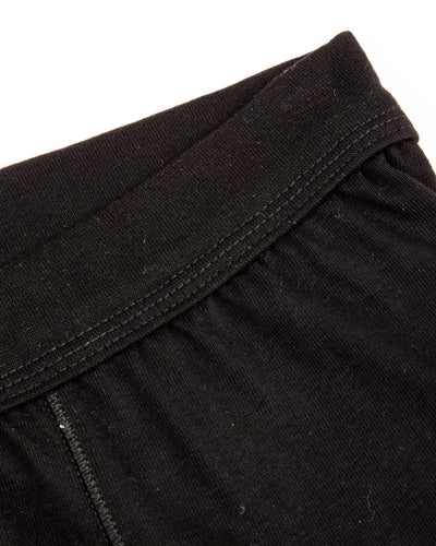 Merz b. Schwanen 255 Loopwheeled Mid-weight Button Fly Boxer - Deep Black - Standard & Strange