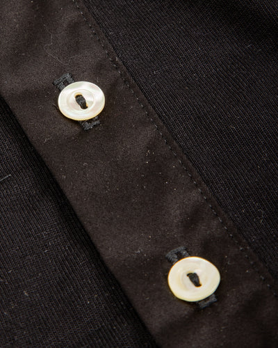 Merz b. Schwanen 255 Loopwheeled Mid-weight Button Fly Boxer - Deep Black - Standard & Strange