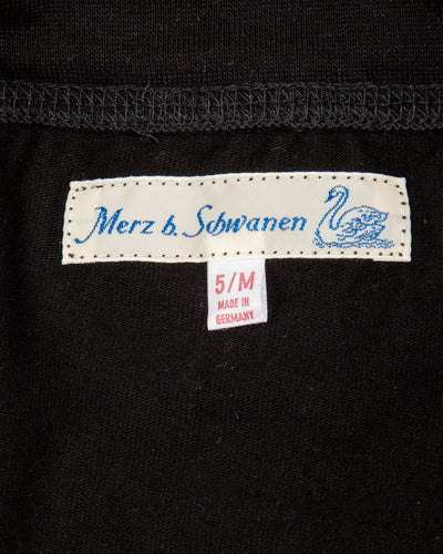 Merz b. Schwanen 255 Loopwheeled Mid-weight Button Fly Boxer - Deep Black - Standard & Strange