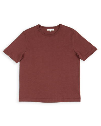 2M15C Cropped Vintage Machine Jersey T-Shirt - Burgundy