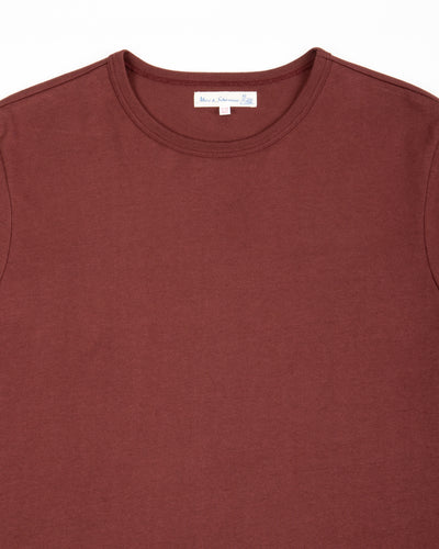 2M15C Cropped Vintage Machine Jersey T-Shirt - Burgundy