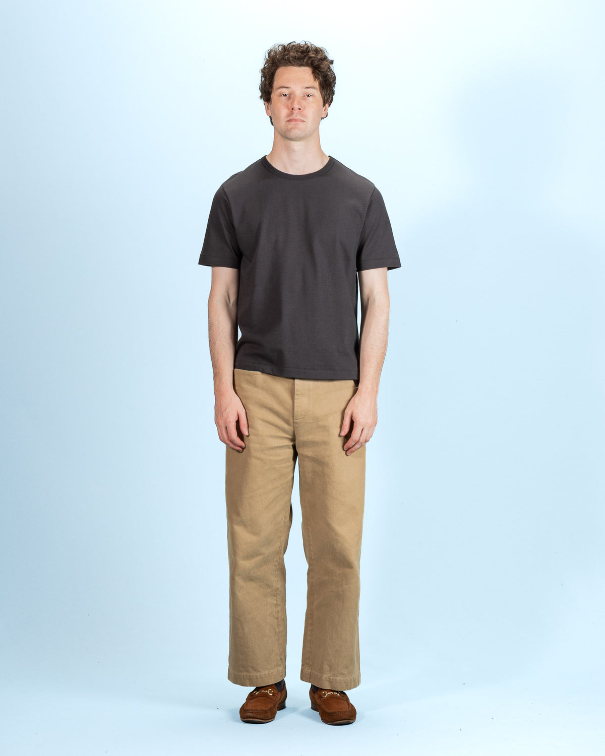 2M15C Cropped Vintage Machine Jersey T-Shirt - Charcoal