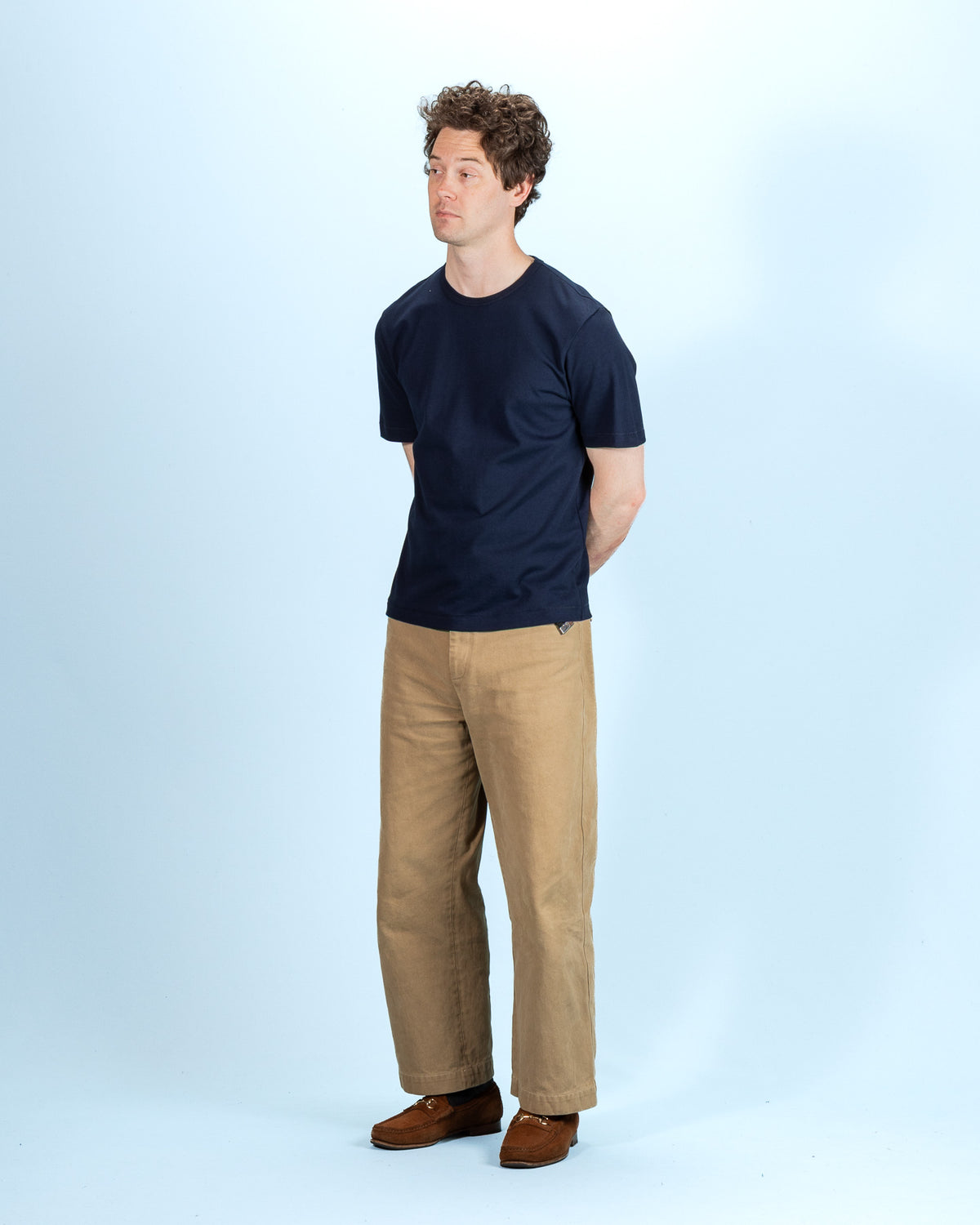 2M15C Cropped Vintage Machine Jersey T-Shirt - Ink Blue