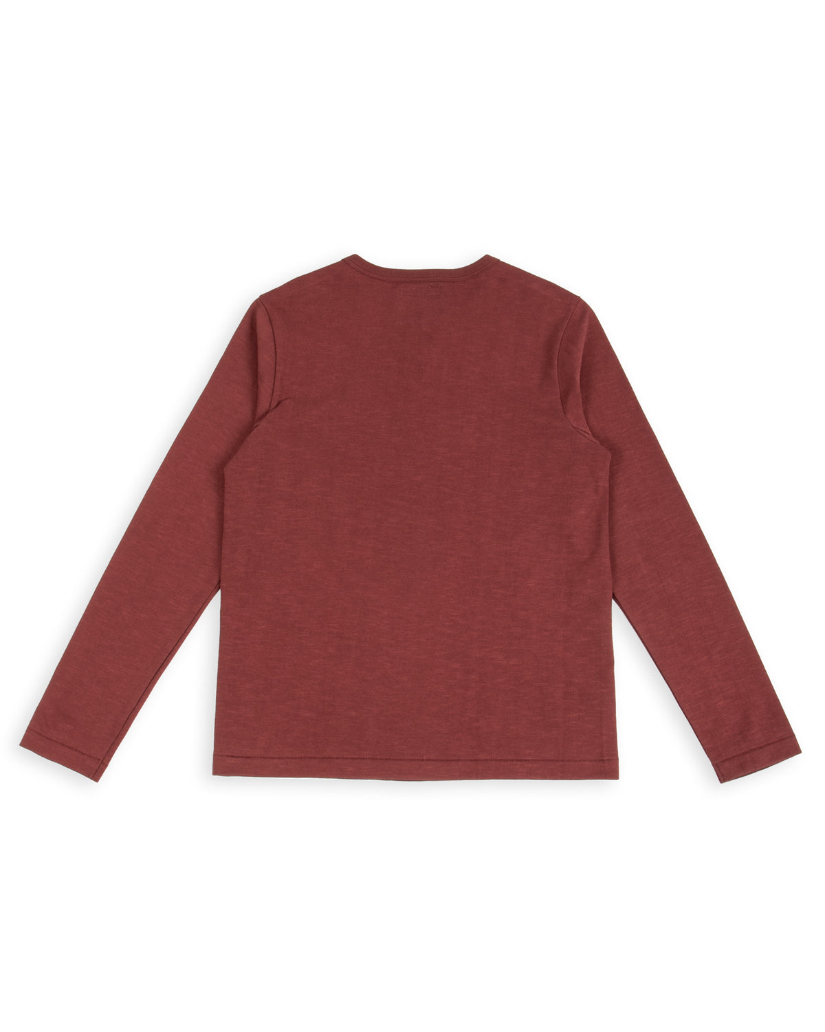 2S08 Loopwheeled Relaxed Fit Heavyweight L/S Henley - Burgundy