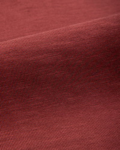 2S08 Loopwheeled Relaxed Fit Heavyweight L/S Henley - Burgundy