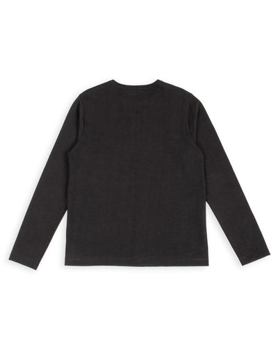 2S08 Loopwheeled Relaxed Fit Heavyweight L/S Henley - Charcoal