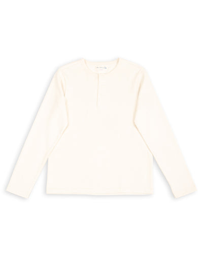2S08 Loopwheeled Relaxed Fit Heavyweight L/S Henley - Nature