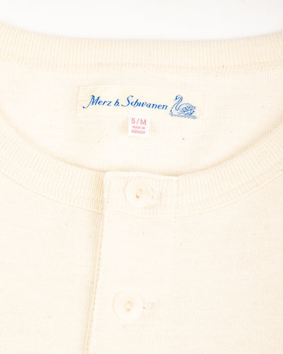 2S08 Loopwheeled Relaxed Fit Heavyweight L/S Henley - Nature