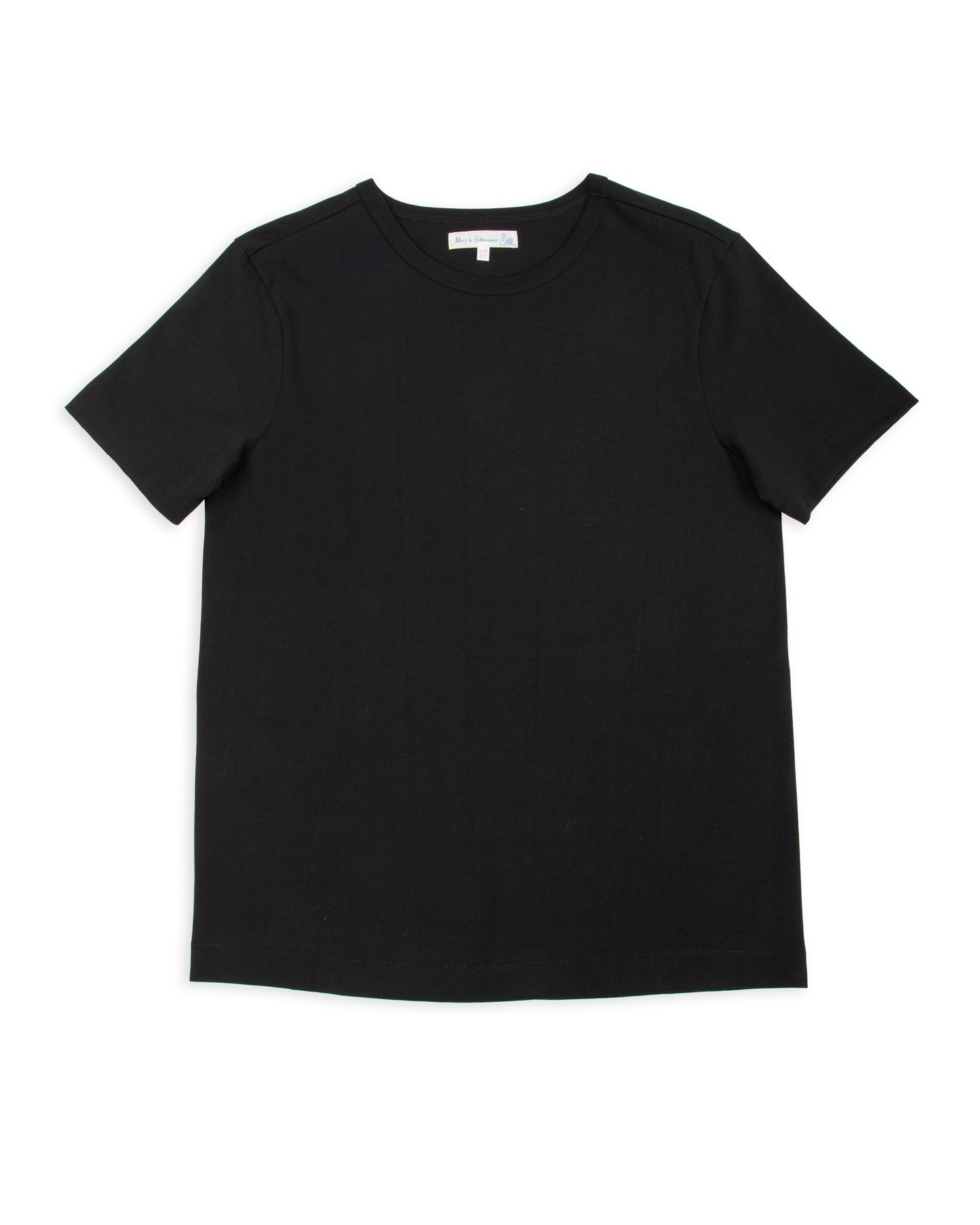 Merz b. Schwanen 1940s Relaxed Fit Loopwheeled Tee - Deep Black - Standard & Strange