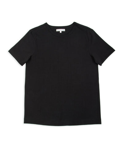 Merz b. Schwanen 1940s Relaxed Fit Loopwheeled Tee - Deep Black - Standard & Strange