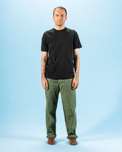 Merz b. Schwanen 1940s Relaxed Fit Loopwheeled Tee - Deep Black - Standard & Strange