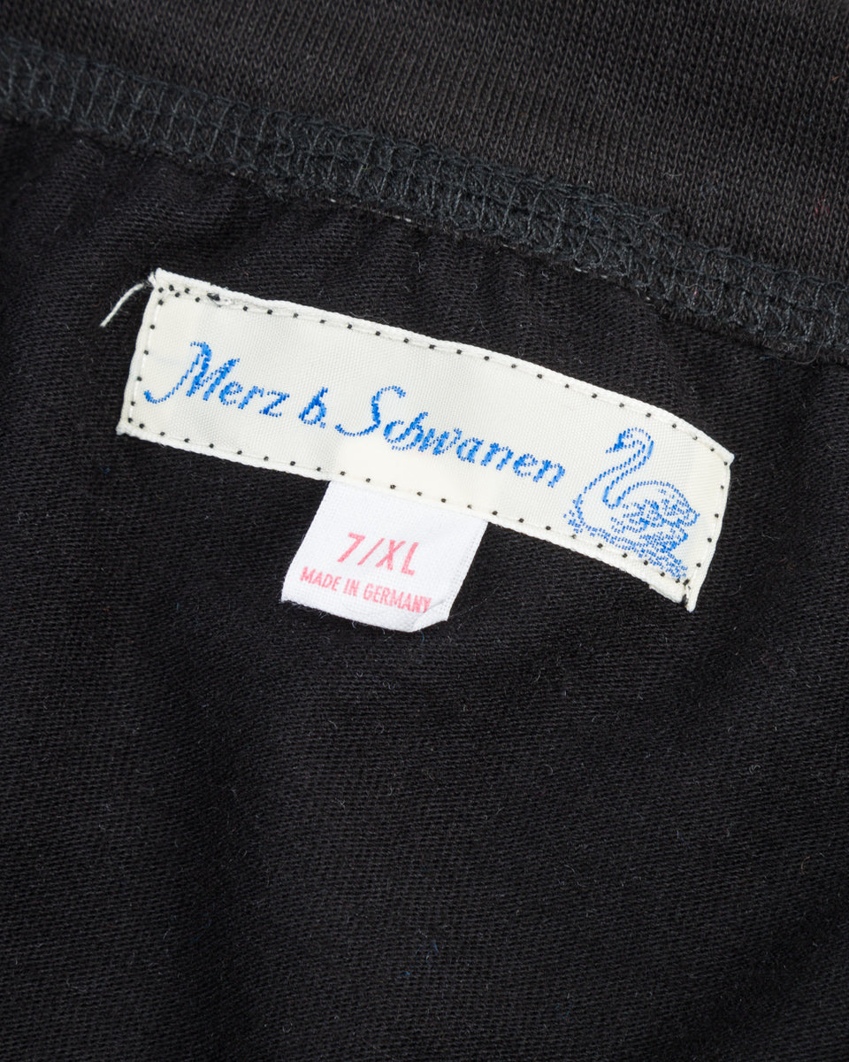 Merz b. Schwanen 255 Loopwheeled Button Fly Boxer - Deep Black - Standard & Strange