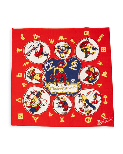 Mister Freedom Ranch Kerchief "JV" - Red - Standard & Strange