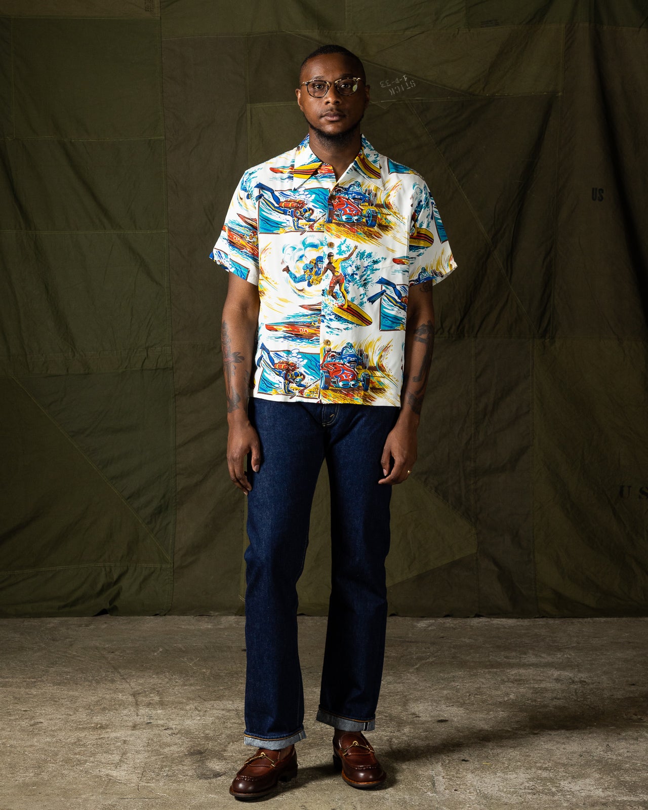 Mister Freedom Rock 'n' Roll Shirt "Action Packed" Type II - White - Standard & Strange