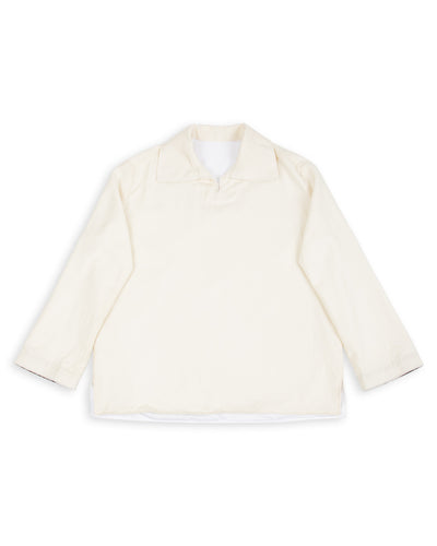 Monad London Newman P/O Shirt - White Botany Serge Wool - Standard & Strange