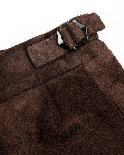 Monad London Wysman Pant - Brown British Calf Roughout - Standard & Strange