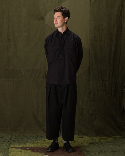 Monitaly Giorgio Work Shirt - Vancloth Oxford Black - Standard & Strange