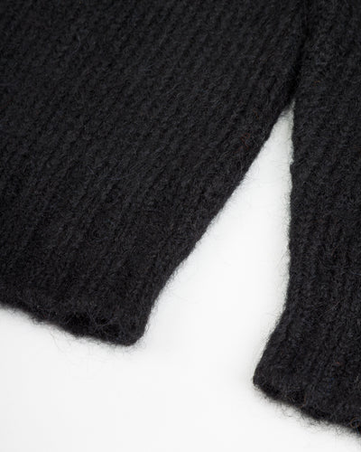 Monitaly Shaggy Alpaguan Crewneck - Black - Standard & Strange