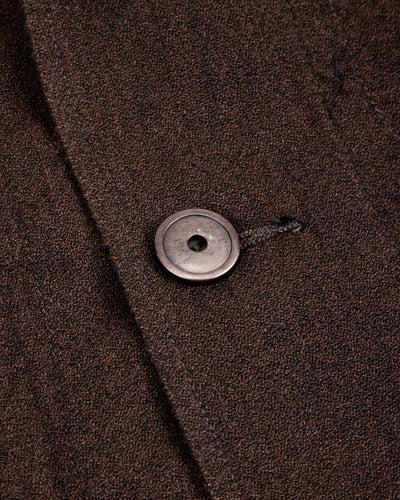 MotivMfg Continental Sack Jacket - Espresso Wool Linen Crepe - Standard & Strange