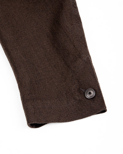 MotivMfg Continental Sack Jacket - Espresso Wool Linen Crepe - Standard & Strange