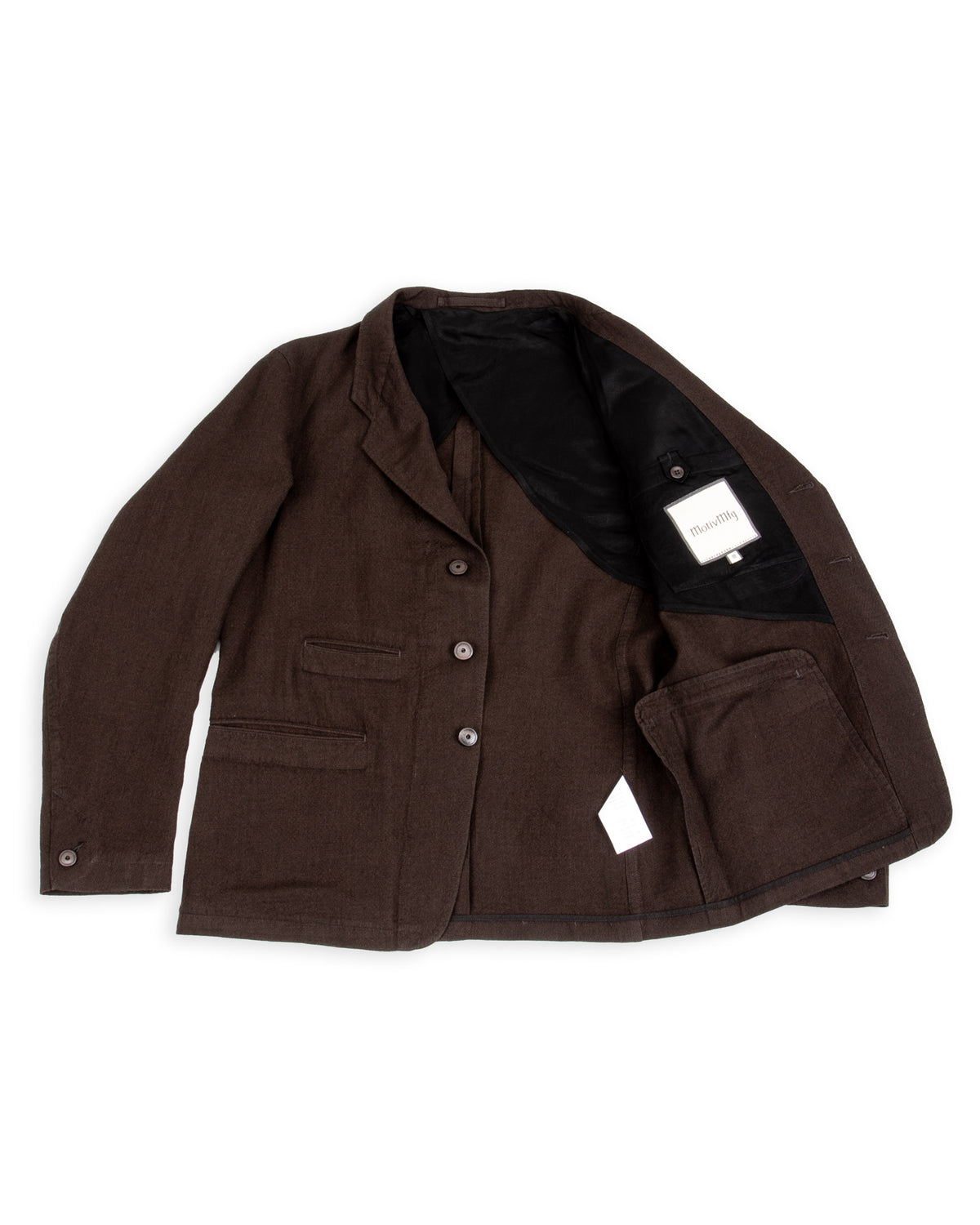 MotivMfg Continental Sack Jacket - Espresso Wool Linen Crepe - Standard & Strange